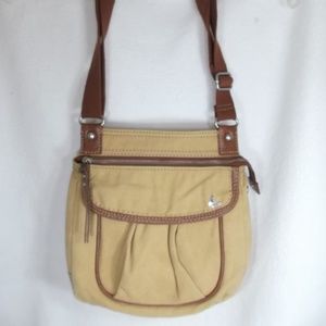 AWESOME FOSSIL CANVAS CROSSBODY HANDBAG PURSE